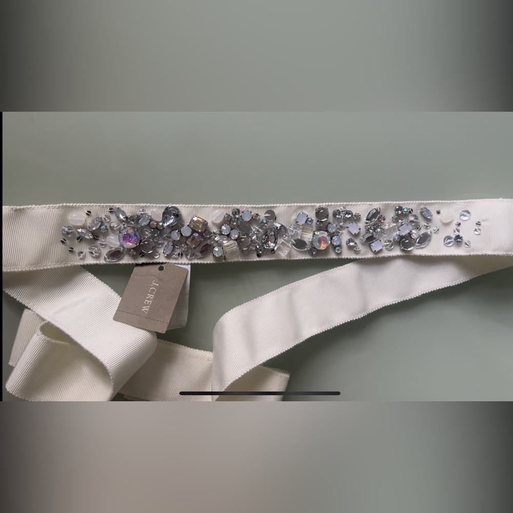 J. Cree WAVE Bridal Sash Ivory NWT